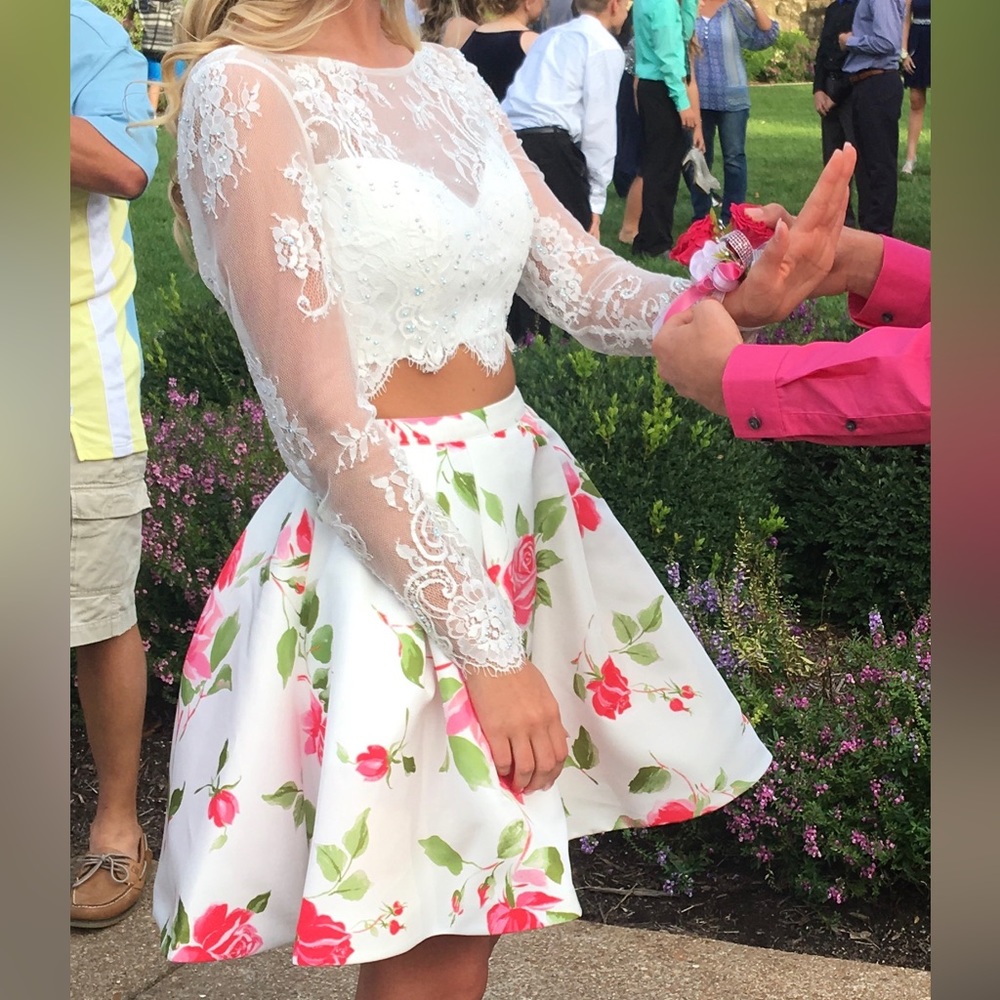 Sherri Hill Two Piece Floral Dress